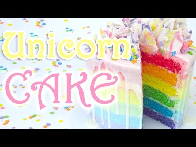 How-To Make A Rainbow Unicorn drip CAKE - Absolute Nails Collab!