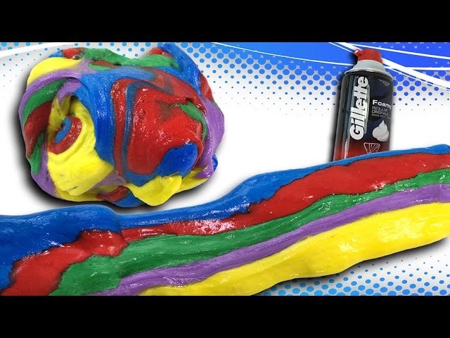 How to Make Fluffy Rainbow Slime with Shaving Cream