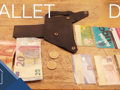 Leather wallet "origami"- DIY