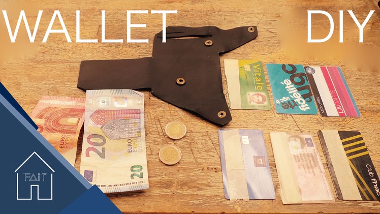 Leather wallet "origami"- DIY