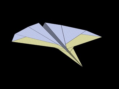Leopard Paper Airplane: 3D Folding
