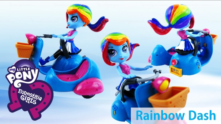 New My LIttle Pony Equestria Girls Rainbow Dash Doll Custom with LPS Blythe