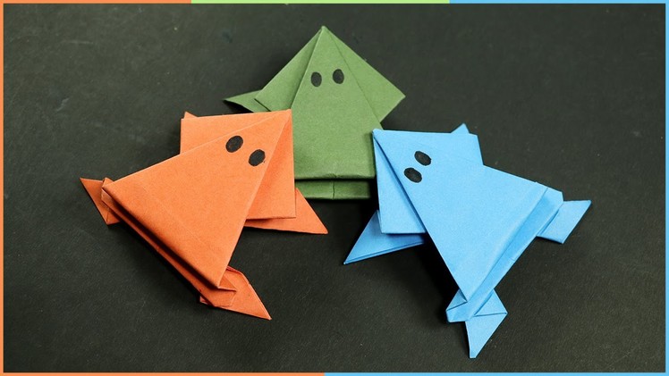 Origami Frog that Jumps - Easy Fun Paper Craft for Kids