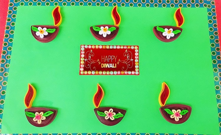 Paper Quilling | Handmade greeting cards for Diwali festival