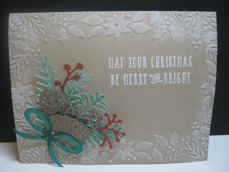Pretty Pines Die Cut Christmas Card