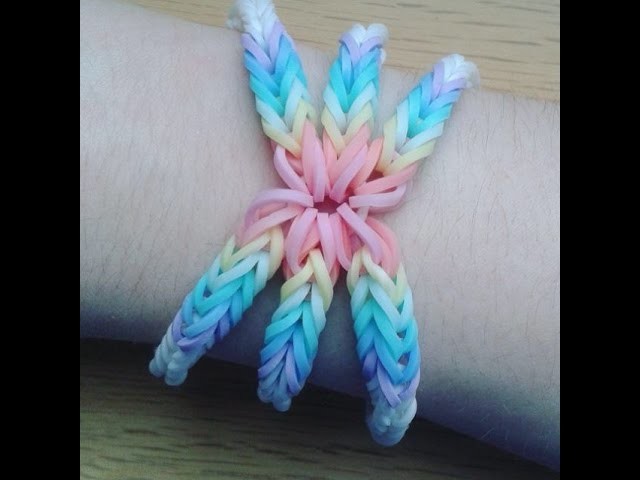 RAINBOW LOOM ~ FLAMING FISHTAILS BY CLAIRE'S WEARS FINNISH TUTORIAL | HOOK ONLY