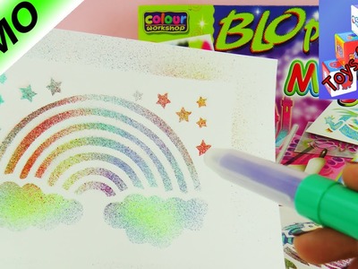 Rainbow & Parrot spraying - Cool Graffiti Paintings with Magic Blo Pens | Demo