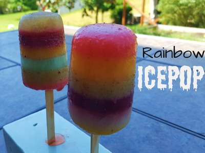 Rainbow #popsicle recipe |How to make a healthy colorful ice lolly.ice pop