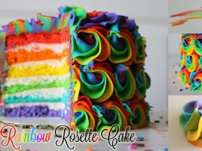 Rainbow Rosette Cake!