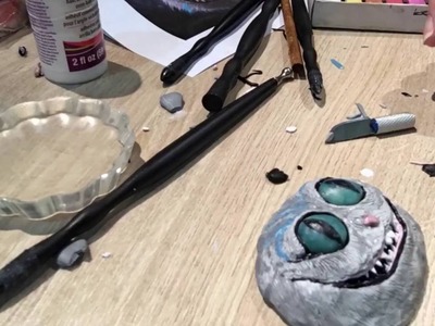 Sculpting Cheshire Cat With Polymer Clay