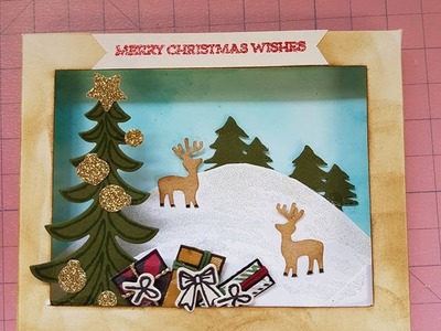 Shadow Box Christmas Card