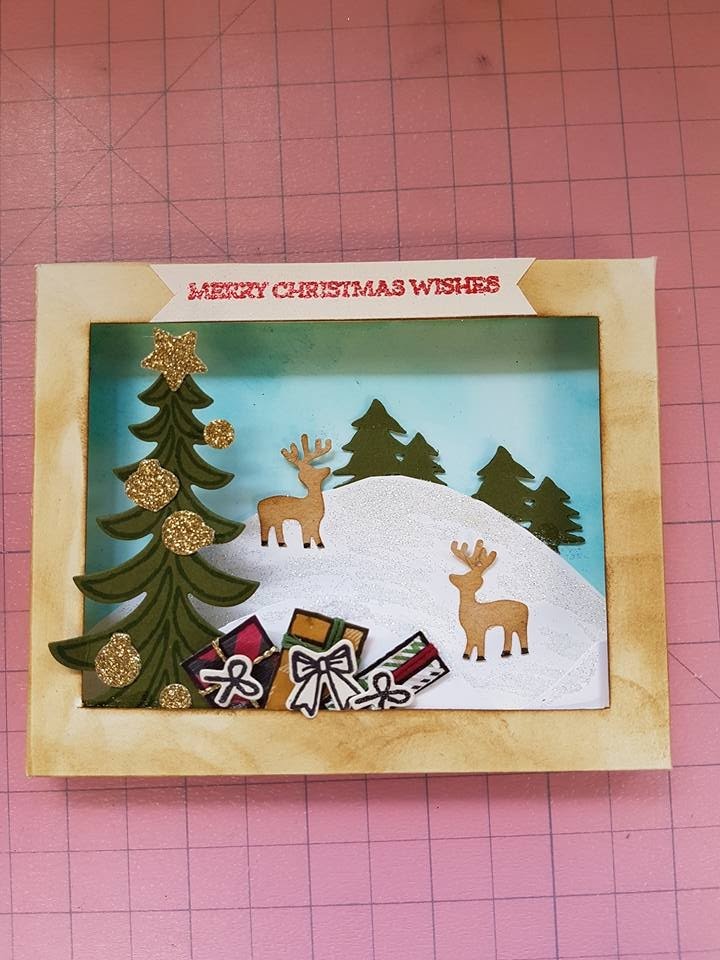 Shadow Box Christmas Card