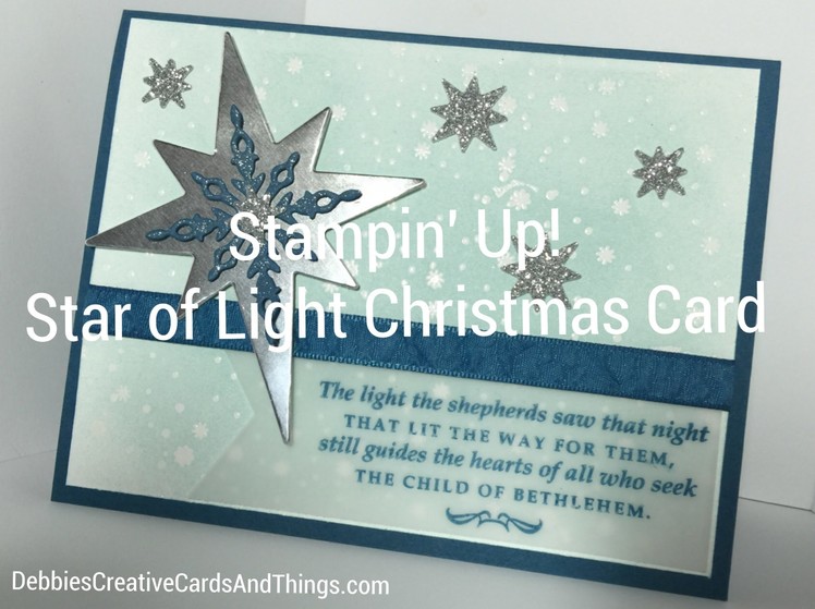 Stampin' Up! Emboss Resist "Star of Light" Christmas Card