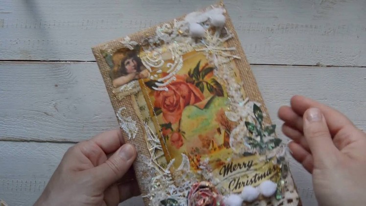 Vintage style Christmas cards. DT Tsunami Rose project for September.