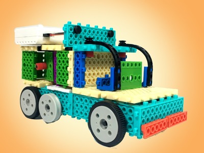 Blocks Trailer Kit Motorized DIY Construction Tecnical HIQ - Unboxing Demo Review