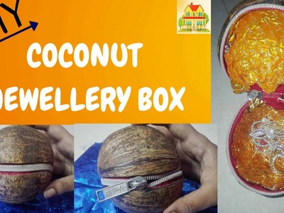 COCONUT JEWELLERY BOX || COCONUT POUCH || DIY VIDEOS