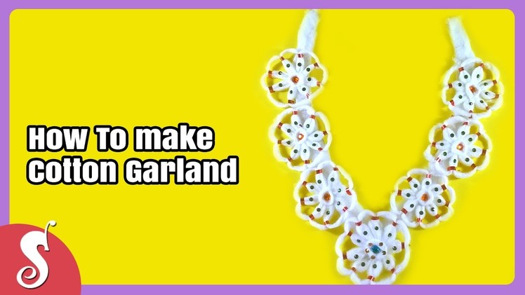 DIY-Cotton Garland for Durga Devi Mata Dussehra