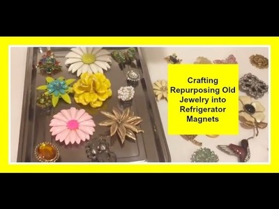 DIY Crafting Repurposing Old Jewelry into Refrigerator Magnets