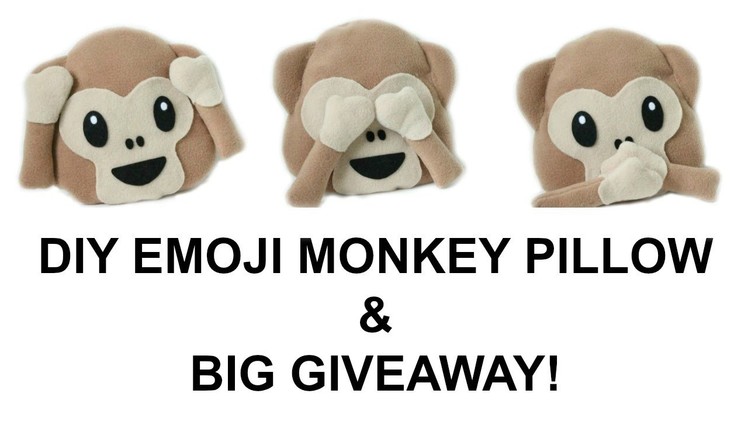 DIY Emoji Monkey Pillow | 1000 Subscriber GIVEAWAY CLOSED | Jtru