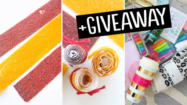 DIY Fruit Leather. Fruit Roll Up Recipe + GIVEAWAY!! Back-to-School Giveaway!!!!