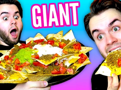 DIY Giant Taco Bell Nachos! with HUGE Chips! - BIGGEST Mexican Pizza & Nachos BellGrande