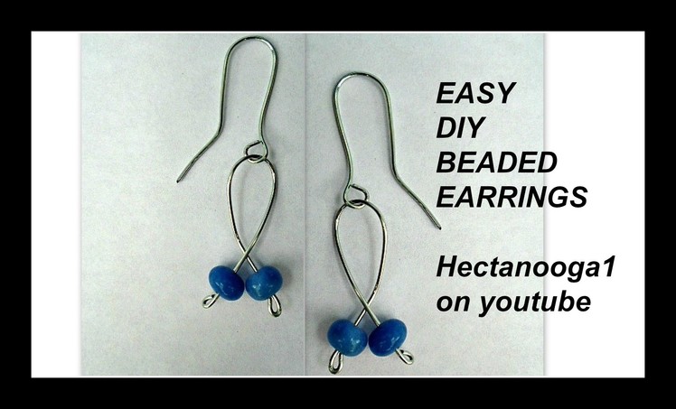 DIY, HOW TO MAKE BEADED EARRINGS, so quick and easy.  Jewelry making, Craft projects.