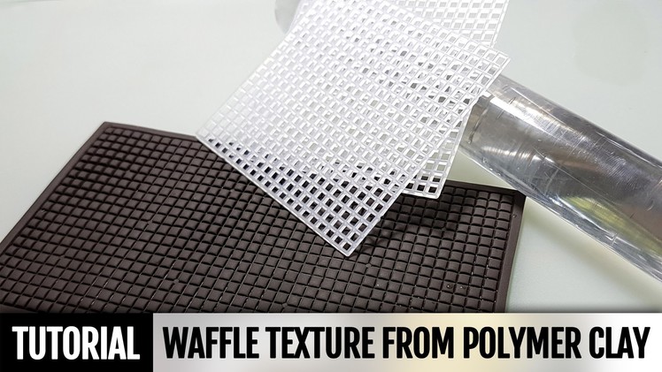 DIY How to make Handmade Waffle texture from polymer clay and how you can use it