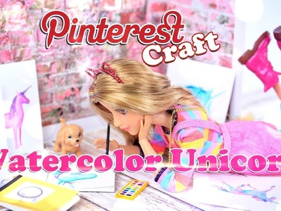 DIY - How to Make: Pinterest Craft - Watercolor Unicorn Paintings - Handmade - Crafts - 4K