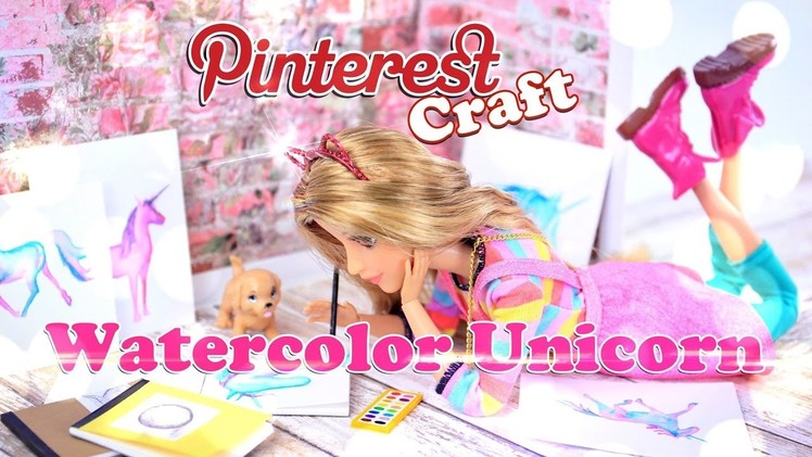 DIY - How to Make: Pinterest Craft - Watercolor Unicorn Paintings - Handmade - Crafts - 4K