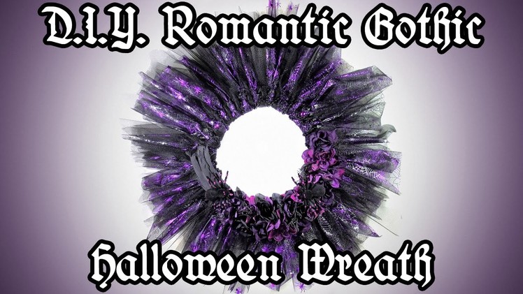DIY Romantic Gothic Halloween Wreath - Easy Halloween Decoration Crafts
