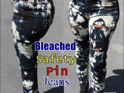 DIY: Safety Pin Bleached Jeans