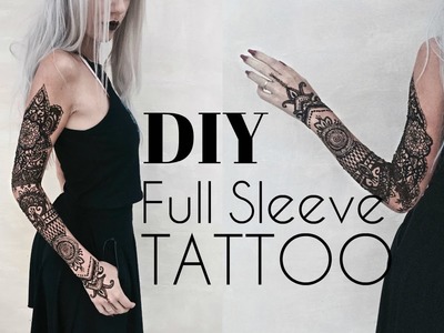 DIY Temporary Full Sleeve Tattoo w. Henna | Stella