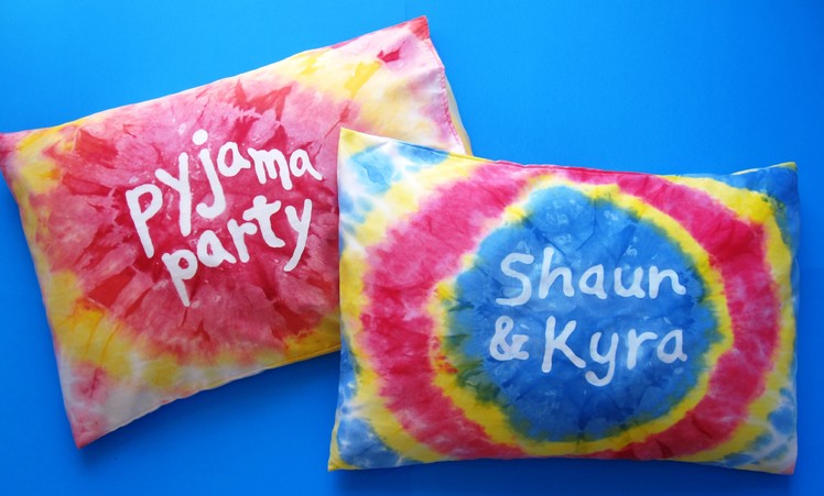 DIY Tie Dye Pillow Case | Personalised Gift Ideas | Pyjama Party | Oreiller Tie-Dye Personnalisé