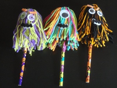 Halloween DIY: Easy, Cute & Fun Halloween Monster Pencils! Fun Kids' Craft!