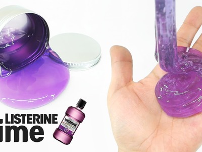 How to make Listerine Slime DIY - Saline Solution Clear Slime - Without Borax