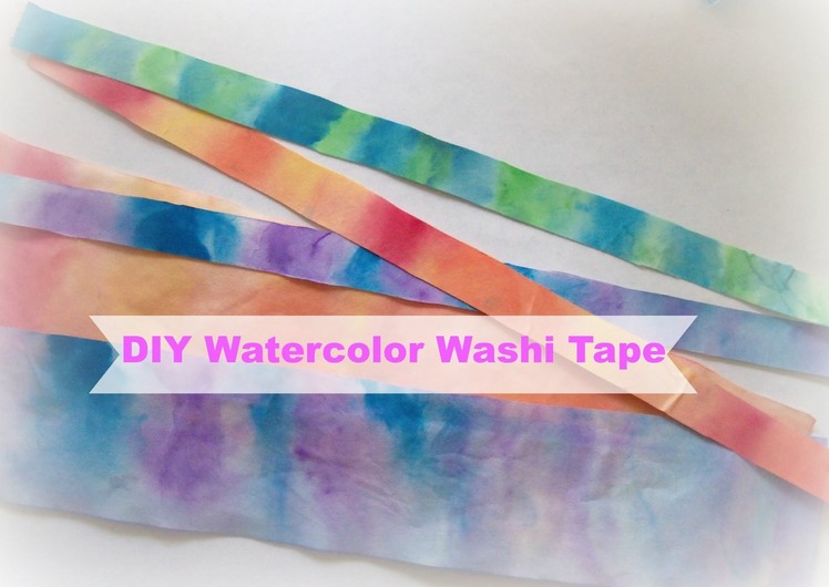 How to make watercolor washi tape. DIY Washi tape