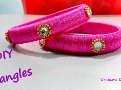 Silk Thread bangle making I DIY bangles I Creative Diaries