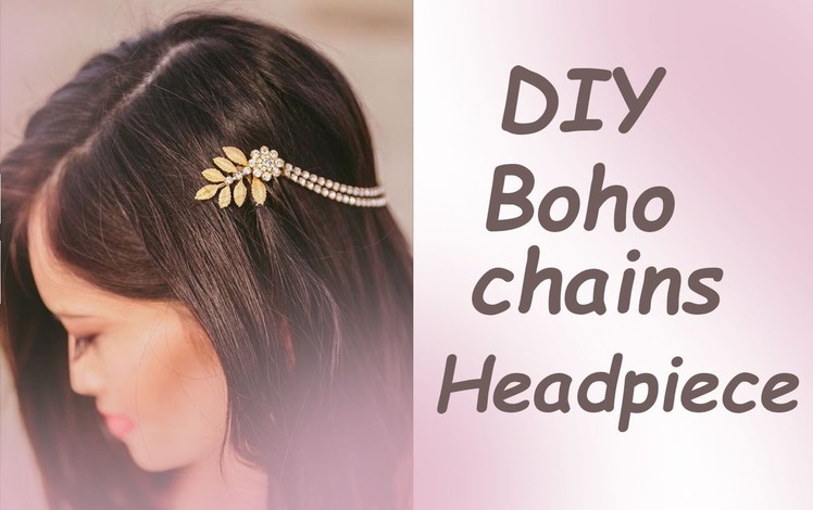 Tutorial Bohemian Chain Hair Comb Vine Leaves DIY Accessory