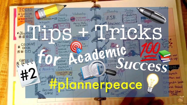 Tutorial: Color Coding and Tips for Functional Student Planner Peace - Part 2