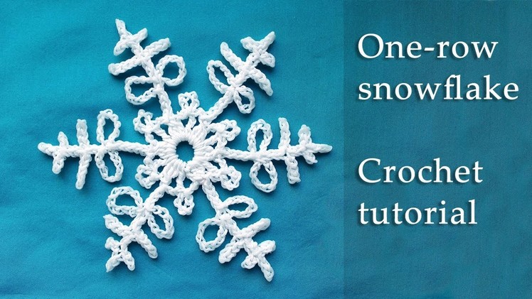 1 row crochet snowflake tutorial