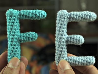 Alphabet Amigurumi ● How to crochet a E and F | World Of Amigurumi