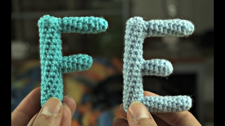 Alphabet Amigurumi ● How to crochet a E and F | World Of Amigurumi