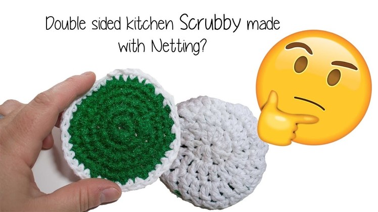 Crochet Double sided kitchen scrubby made out of netting - SO CHEAP!