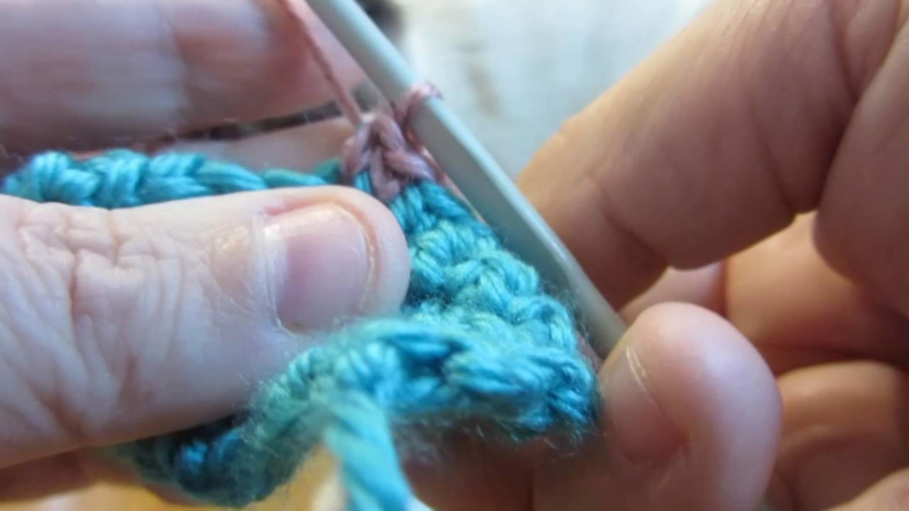 Crochet, How to weave in ends as you go (without needles) and join new