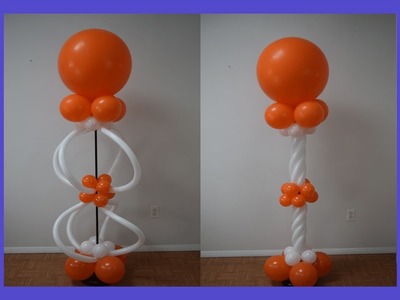 DIY Balloon spiral 260 twist columns   How to make pattern balloon column series Part 4