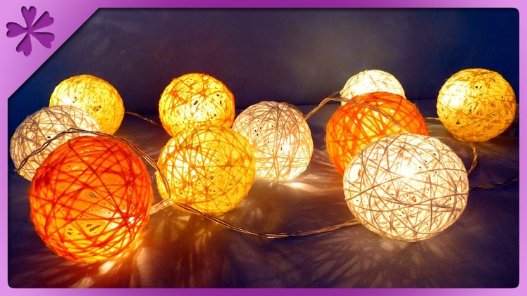DIY Cotton ball lights (ENG Subtitles) - Speed up #258