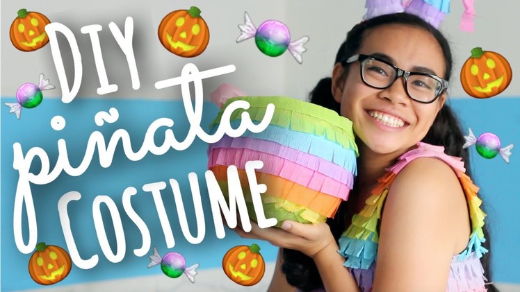 DIY Cute Piñata Costume + Trick or Treat Bag! | SimplyMaci