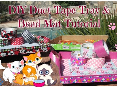 DIY Duct Tape Tray & Bead Mat Tutorial Using Recycled Cat Food Boxes