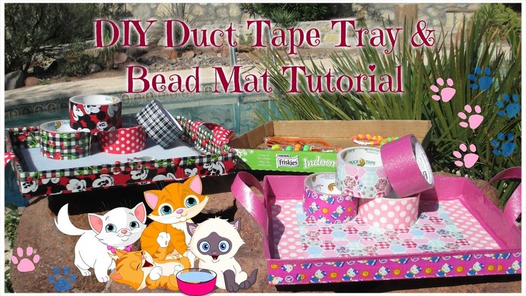 DIY Duct Tape Tray & Bead Mat Tutorial Using Recycled Cat Food Boxes