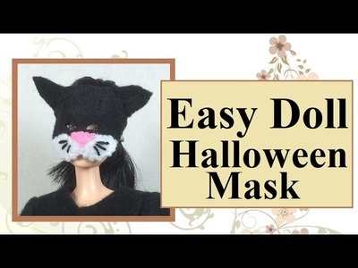 DIY Halloween Kitty Cat Mask for Fashion Dolls
